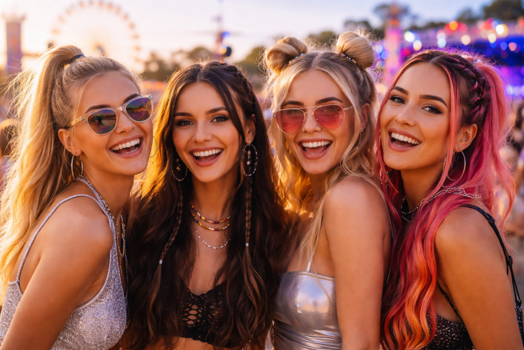 Penteados tendência para o Lollapalooza 2026