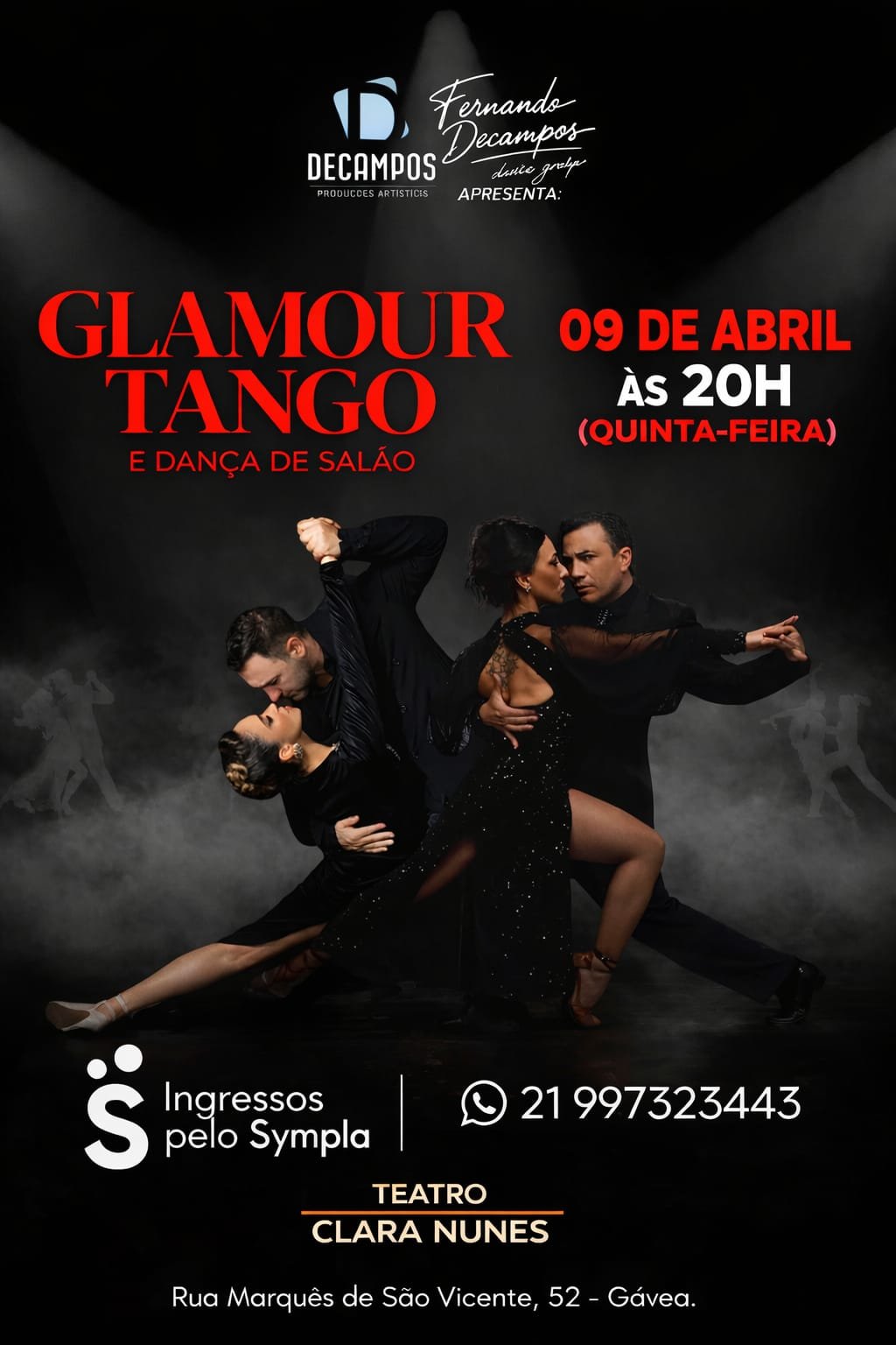 Glamour Tango leva sofisticação ao palco carioca