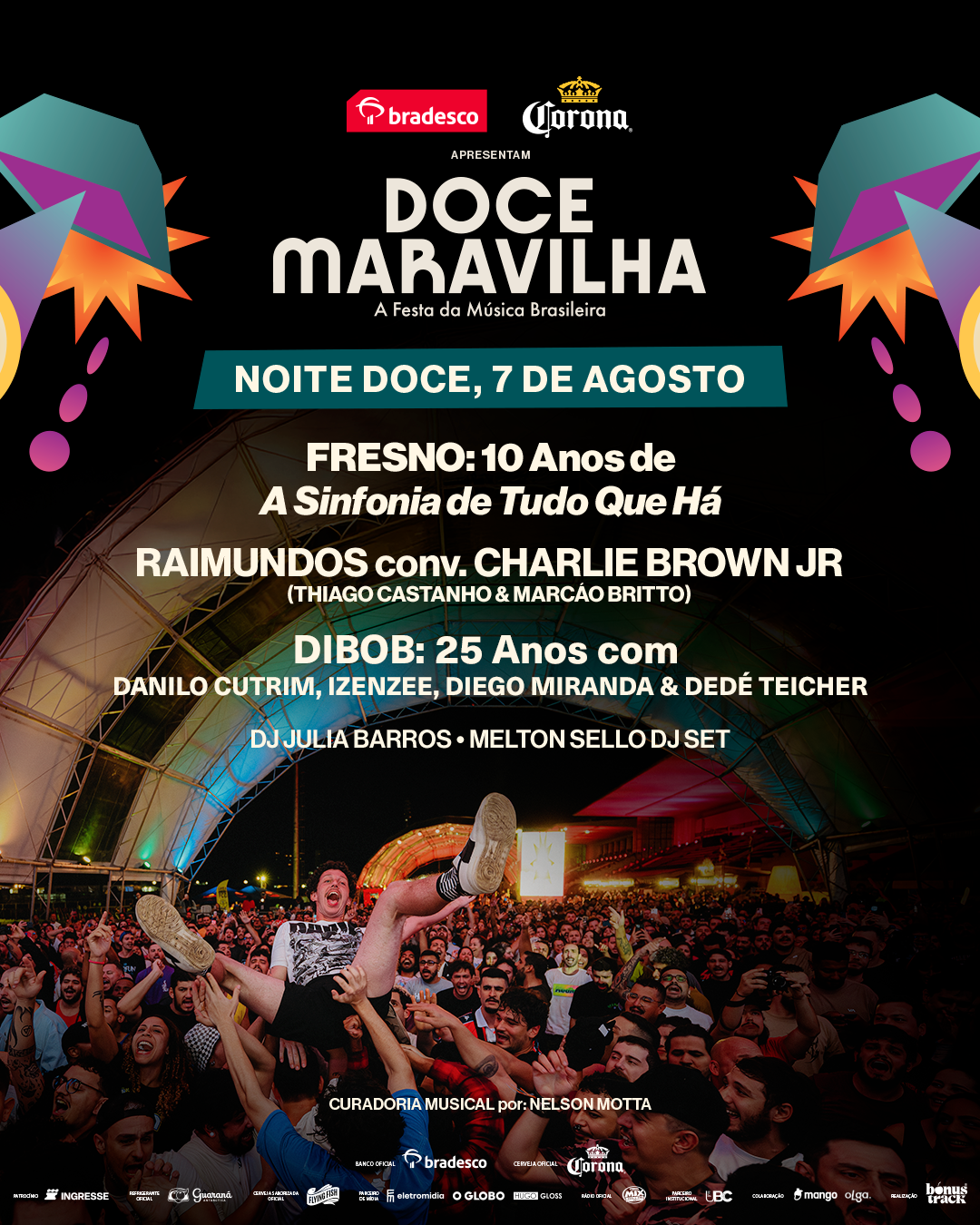 Doce Maravilha anuncia Noite Doce com Fresno, Raimundos e Dibob