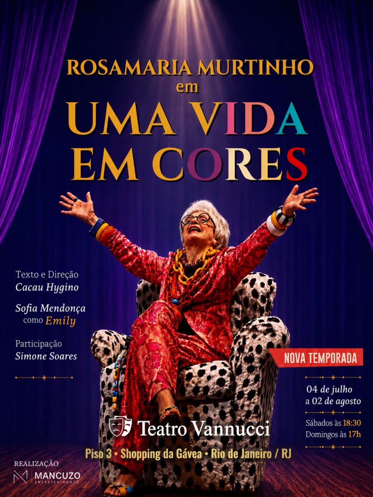 Peça com Rosamaria Murtinho estreia na Gávea
