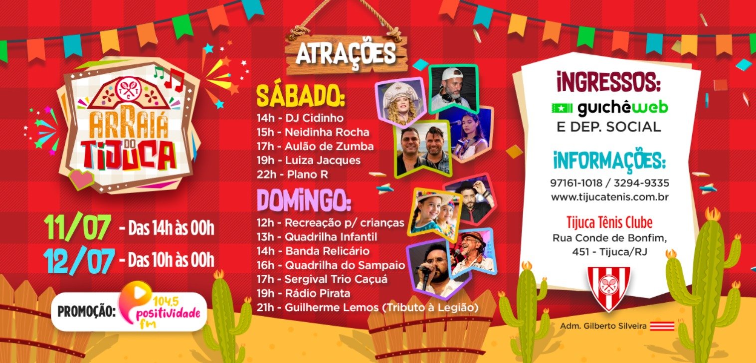 Arraiá do Tijuca Tênis Clube terá festa em dois dias