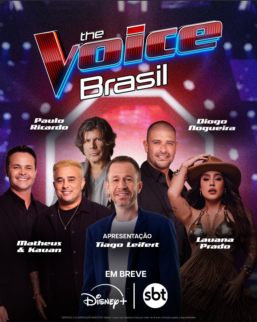 The Voice Brasil define técnicos para 2026