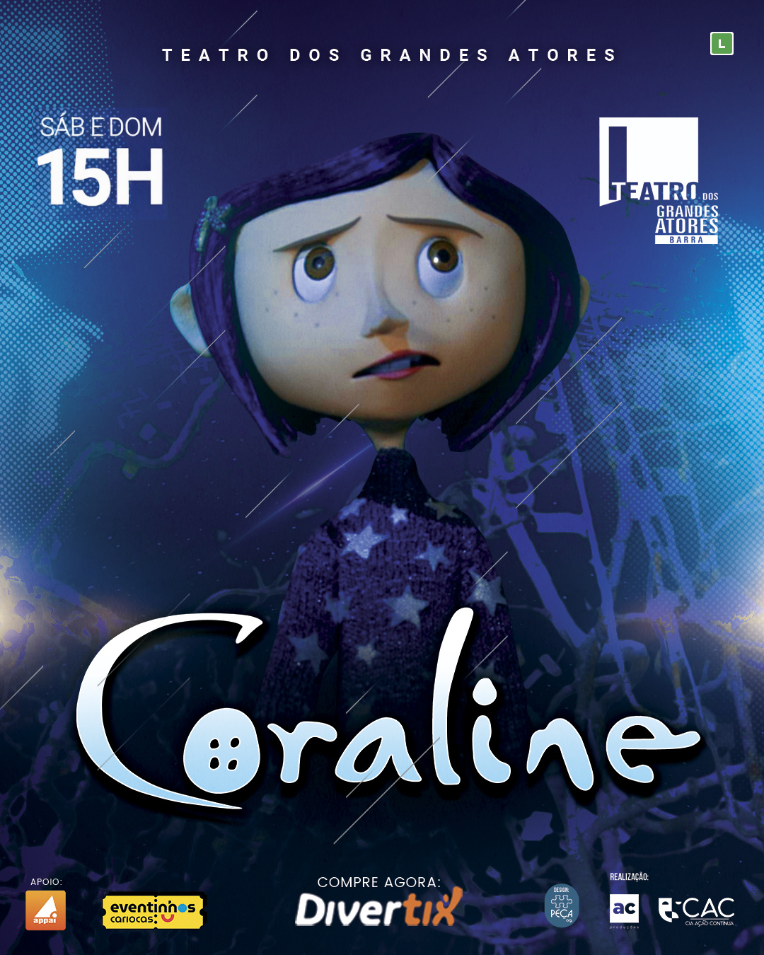 Coraline sobe ao palco na Barra da Tijuca
