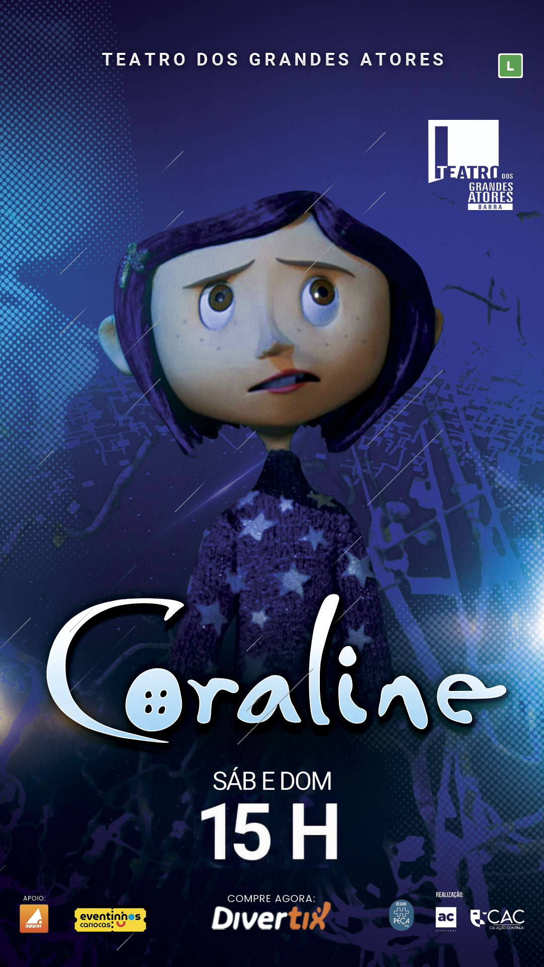 Coraline sobe ao palco na Barra da Tijuca