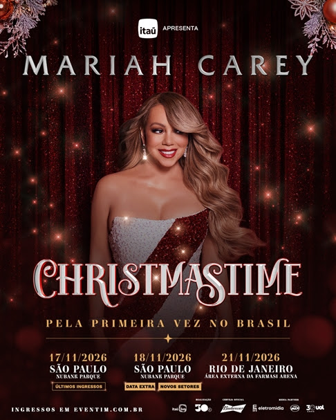 Mariah Carey confirma segunda noite em São Paulo na turnê de Natal