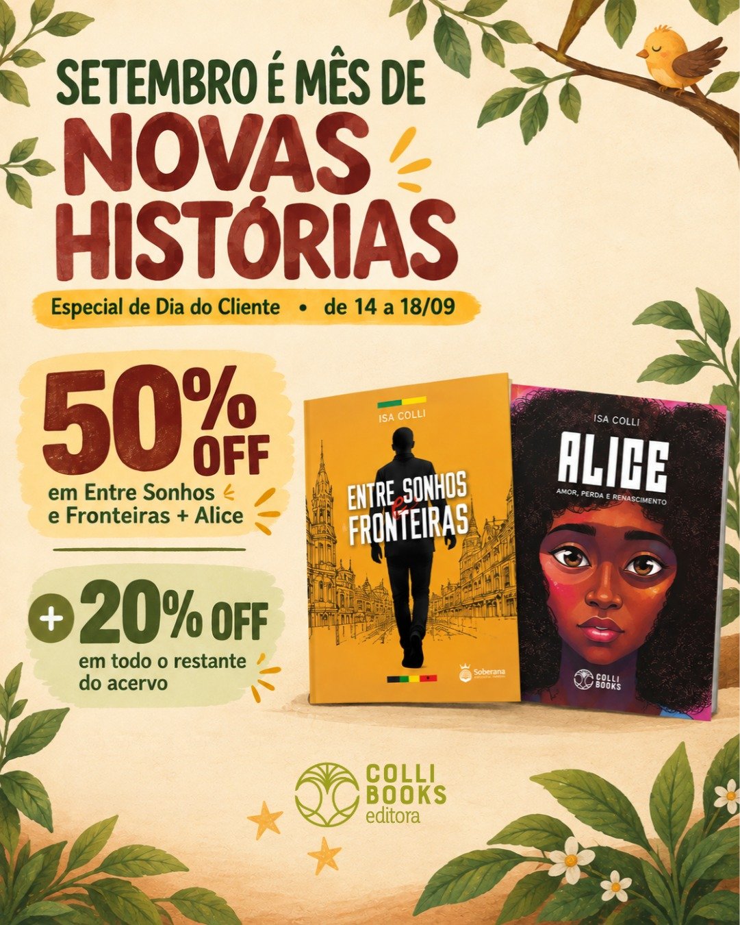 Dia do Cliente tem descontos no catálogo da Colli Books